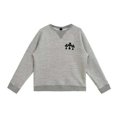 CH Cross Leather Patch Grey Chrome Hearts Sweatshirt
