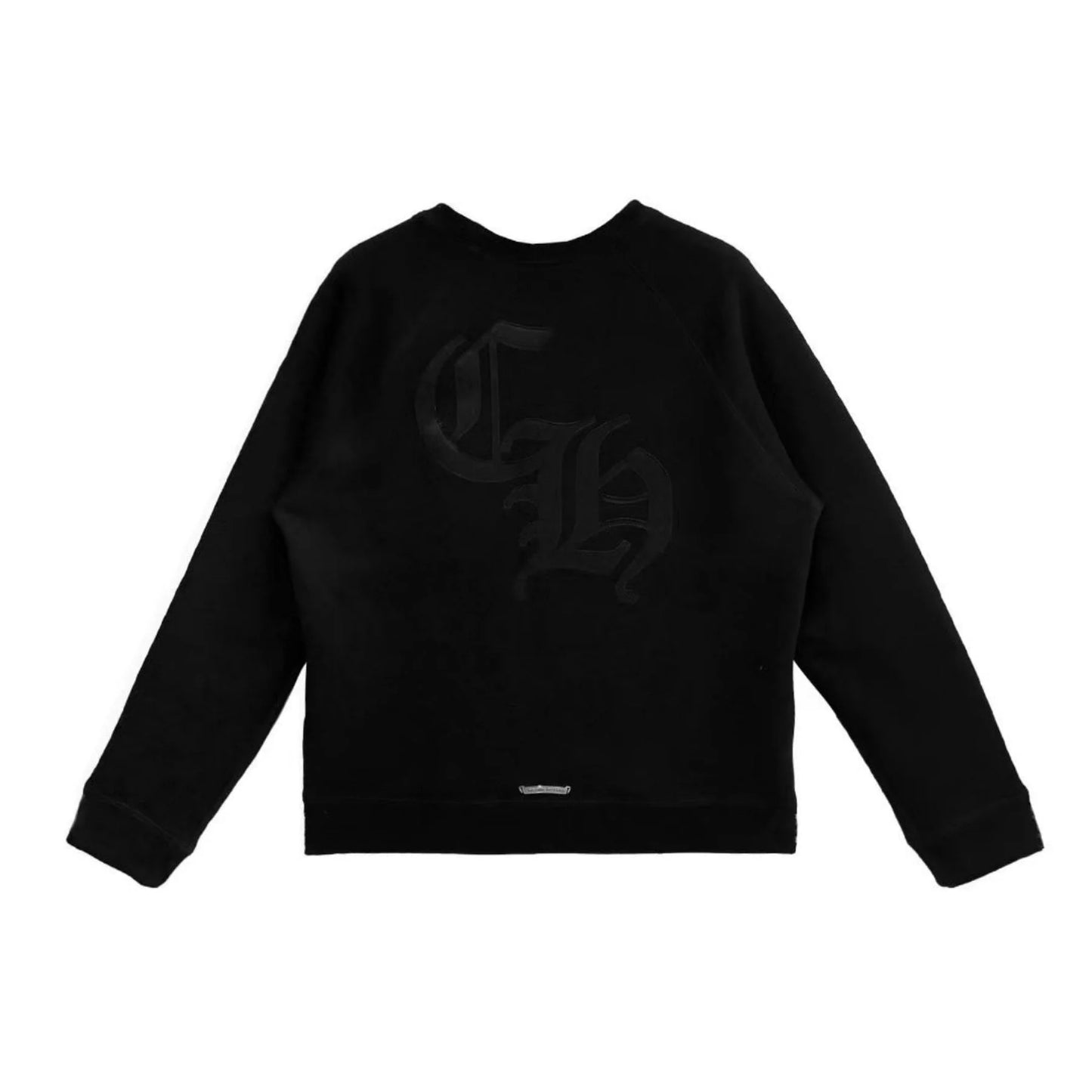 Black Sweatshirt CH Logo Cross Leather Patch