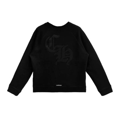 Black Sweatshirt CH Logo Cross Leather Patch