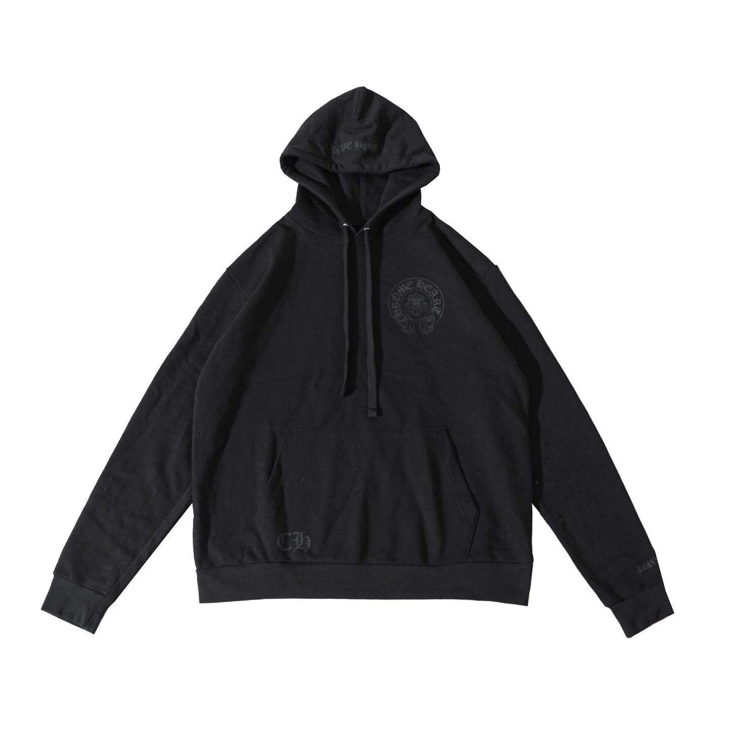 Cannes Exclusive Fleur De Lis Horseshoe Black Hoodie