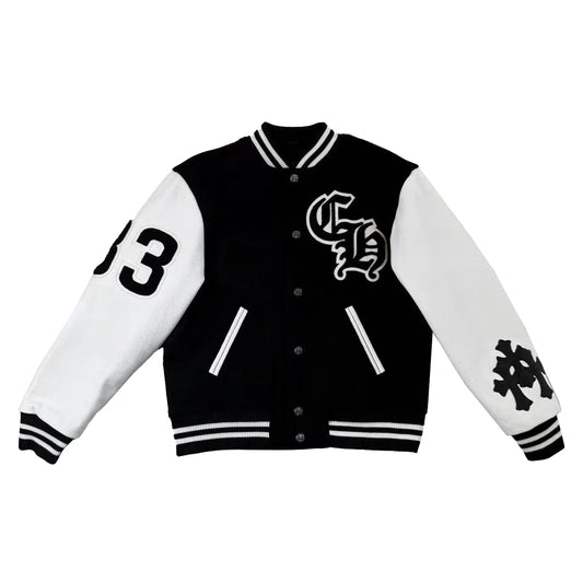 Eagle Patch Cashmere Varsity Jacket