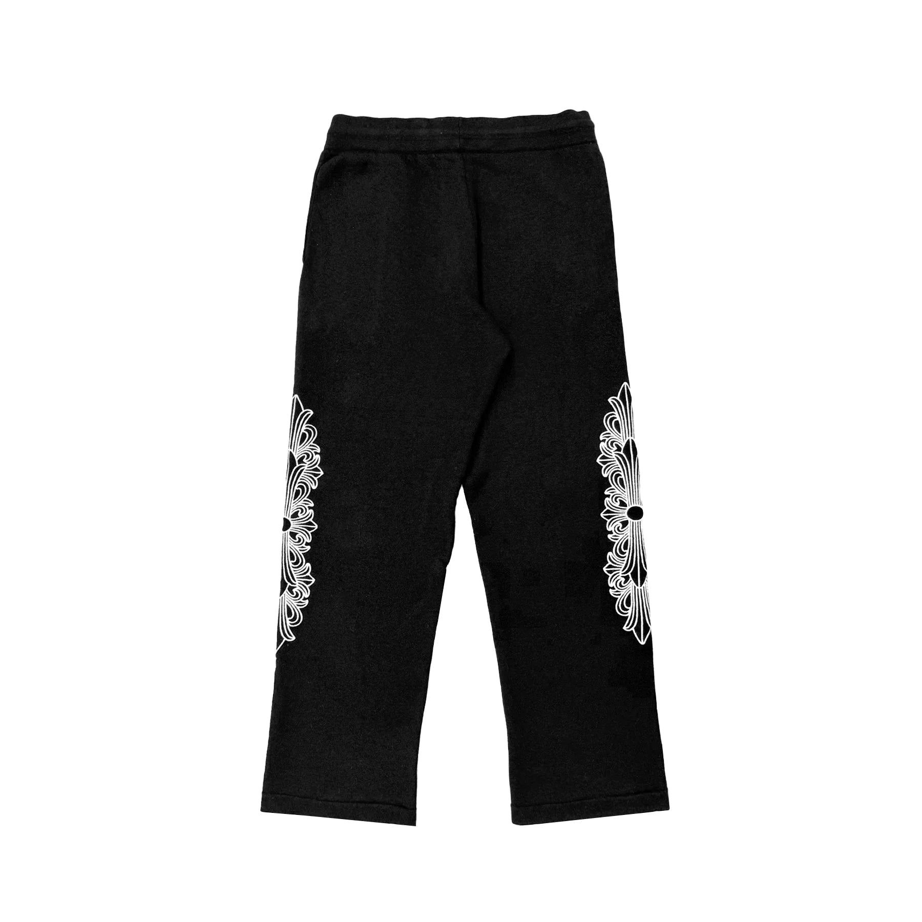 Cashmere Embroidered Floral Black Chrome Hearts Sweatpants