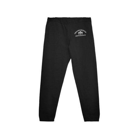 Chrome Hearts Hollywood Cross Embroidered Black Sweatpants