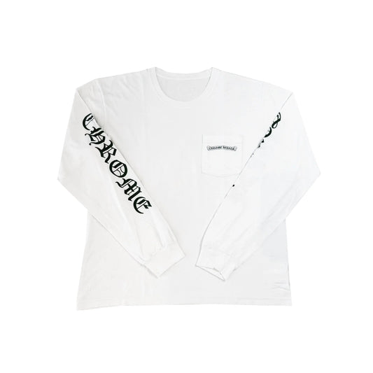 Cemetery Cross Chrome Hearts White Long Sleeve Tee