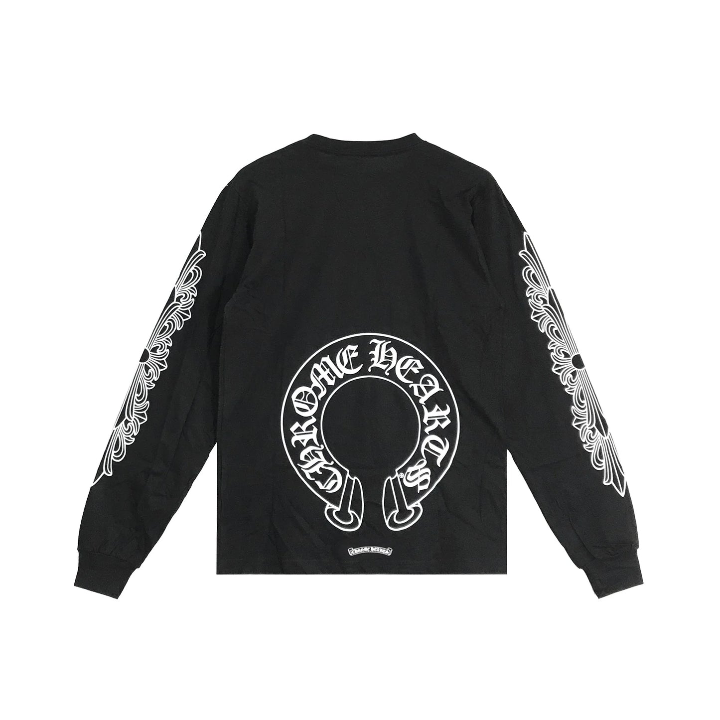 Classic Horseshoe Logo Chrome Hearts Long Sleeve Tee Black