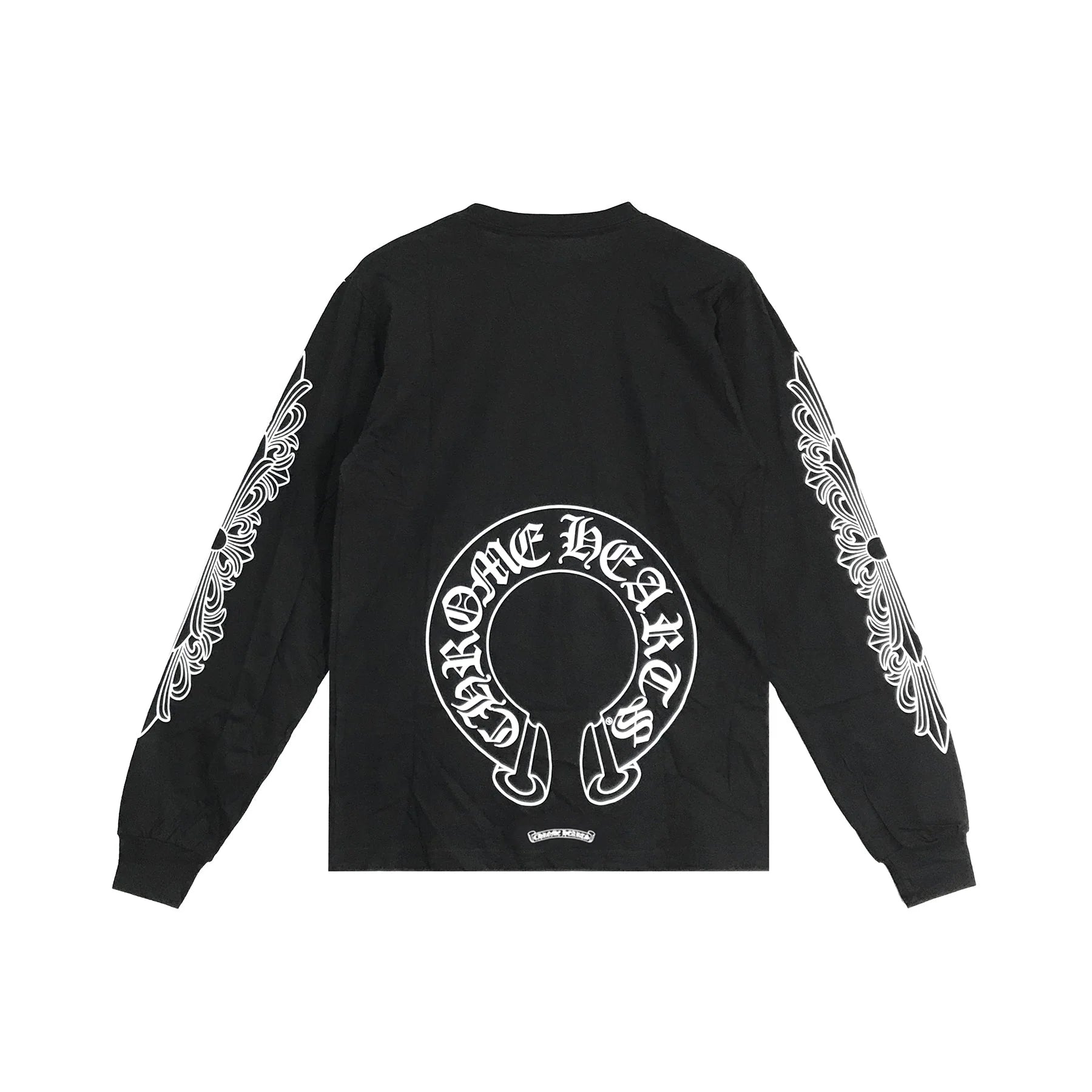 Classic Horseshoe Logo Chrome Hearts Long Sleeve Tee Black
