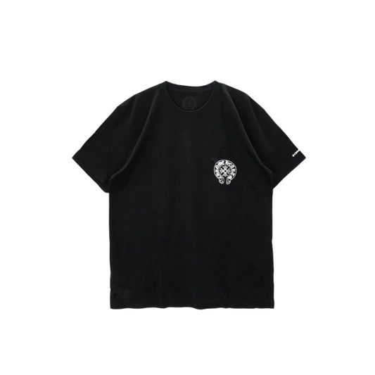 Classic Horseshoe Logo Short Sleeve Black Tee