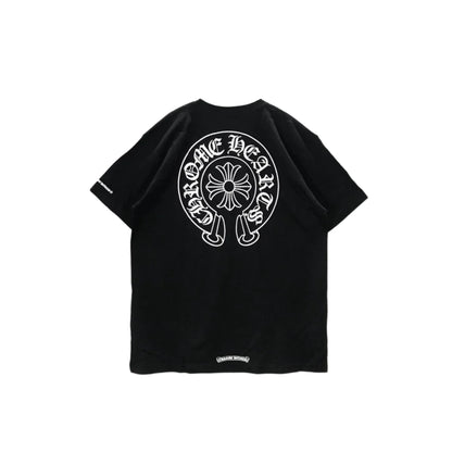 Classic Horseshoe Logo Short Sleeve Black Tee