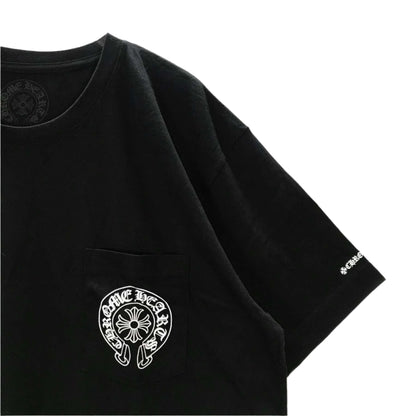 Classic Horseshoe Logo Short Sleeve Black Tee
