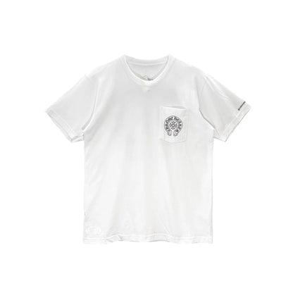 Classic Horseshoe Logo Chrome Hearts Short Sleeve Tee White