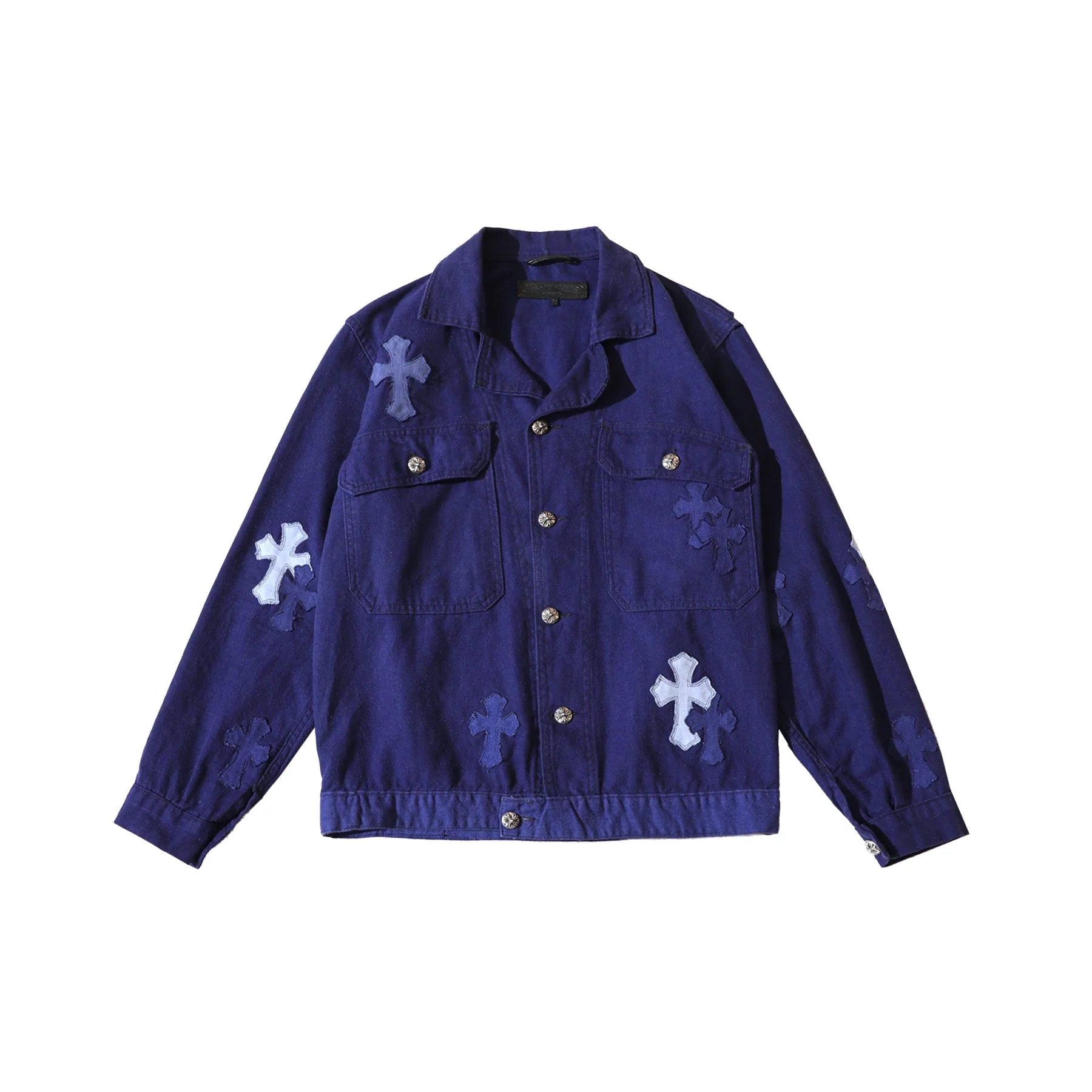 Chrome Hearts Cross Patch Bleu de Travail French Work Jacket