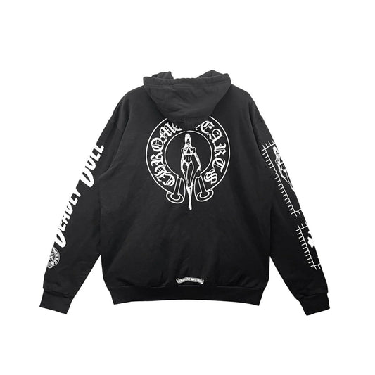 Deadly Doll Comic Horseshoe Chrome Hearts Pullover Hoodie