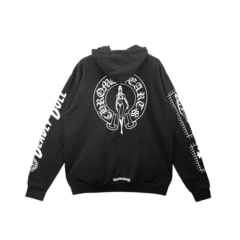 Deadly Doll Comic Horseshoe Chrome Hearts Pullover Hoodie