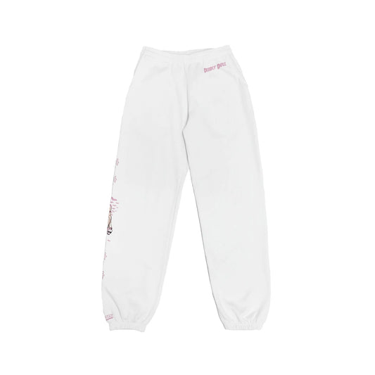 Deadly Doll Horseshoe White Chrome Hearts Sweatpants