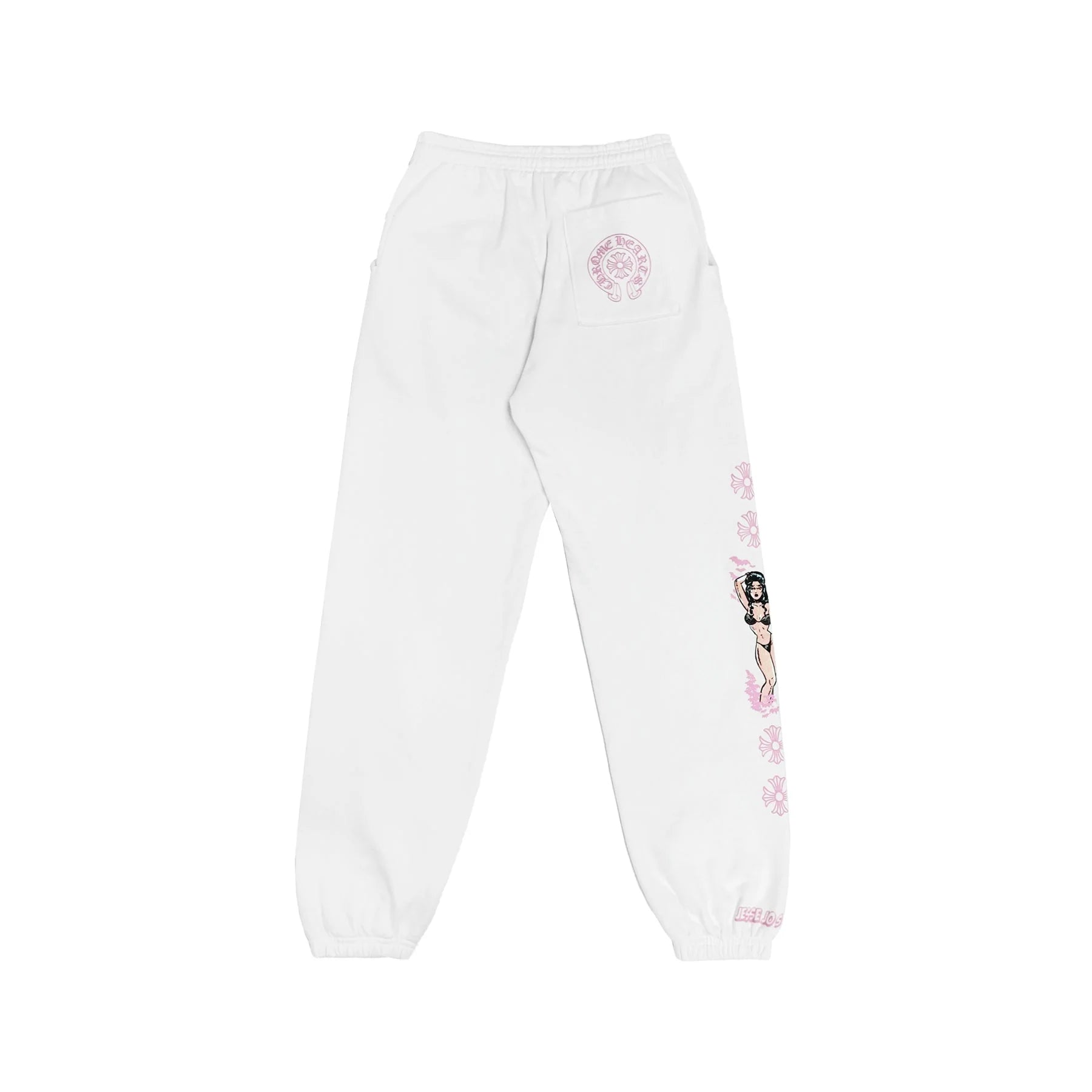 Deadly Doll Horseshoe White Chrome Hearts Sweatpants