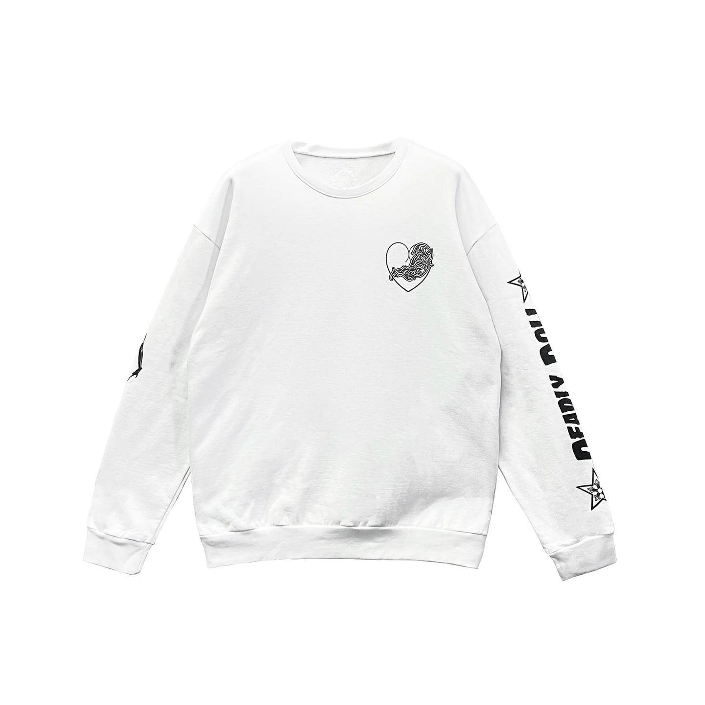 Deadly Doll Vine Heart Logo Chrome Hearts Sweatshirt White