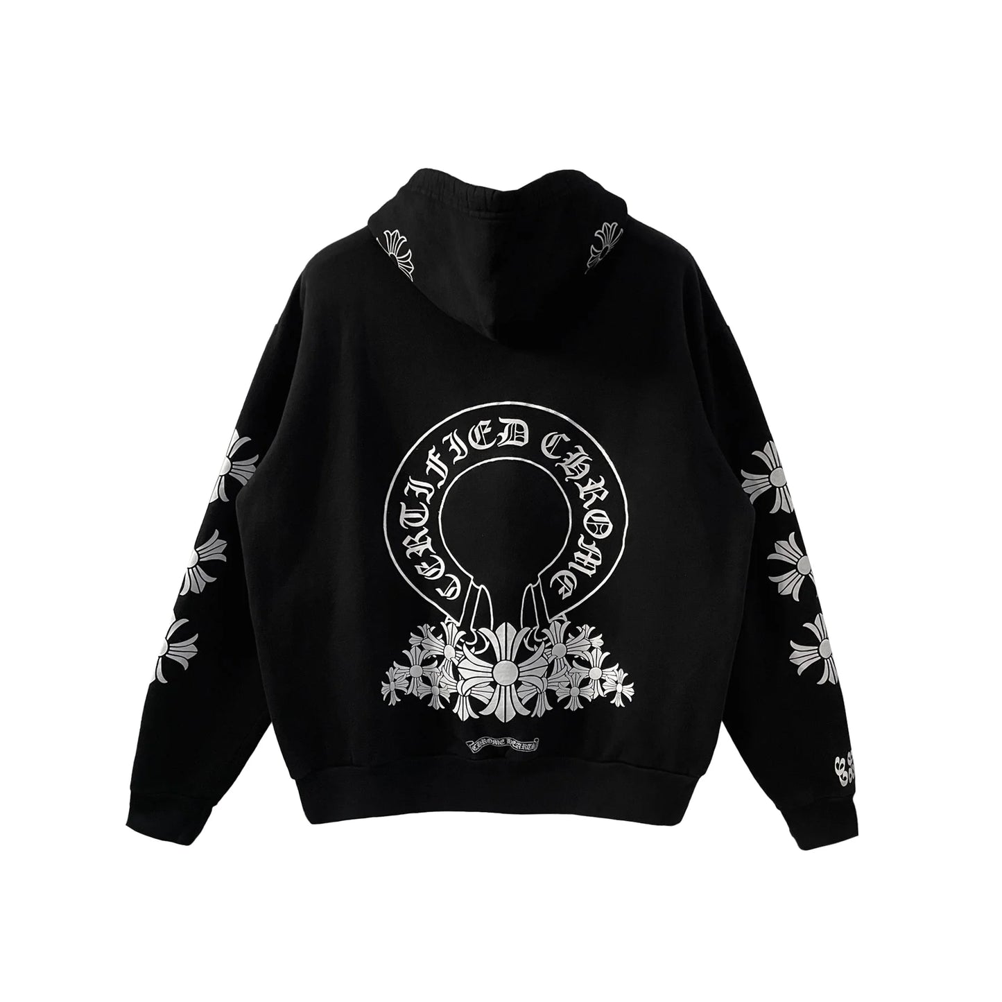 Drake Black Horseshoe Chrome Hearts Pullover Hoodie