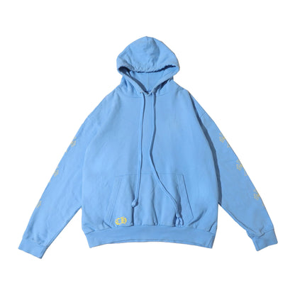 Chrome Hearts Drake CLB Yellow Graffiti Blue Pullover Hoodie