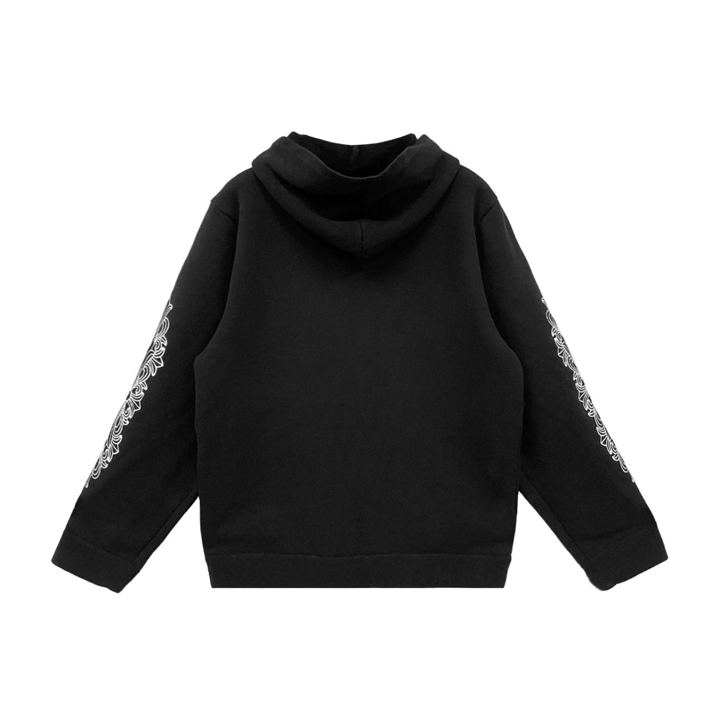 Embroidered Cashmere Cross Chrome Hearts Black Hoodie