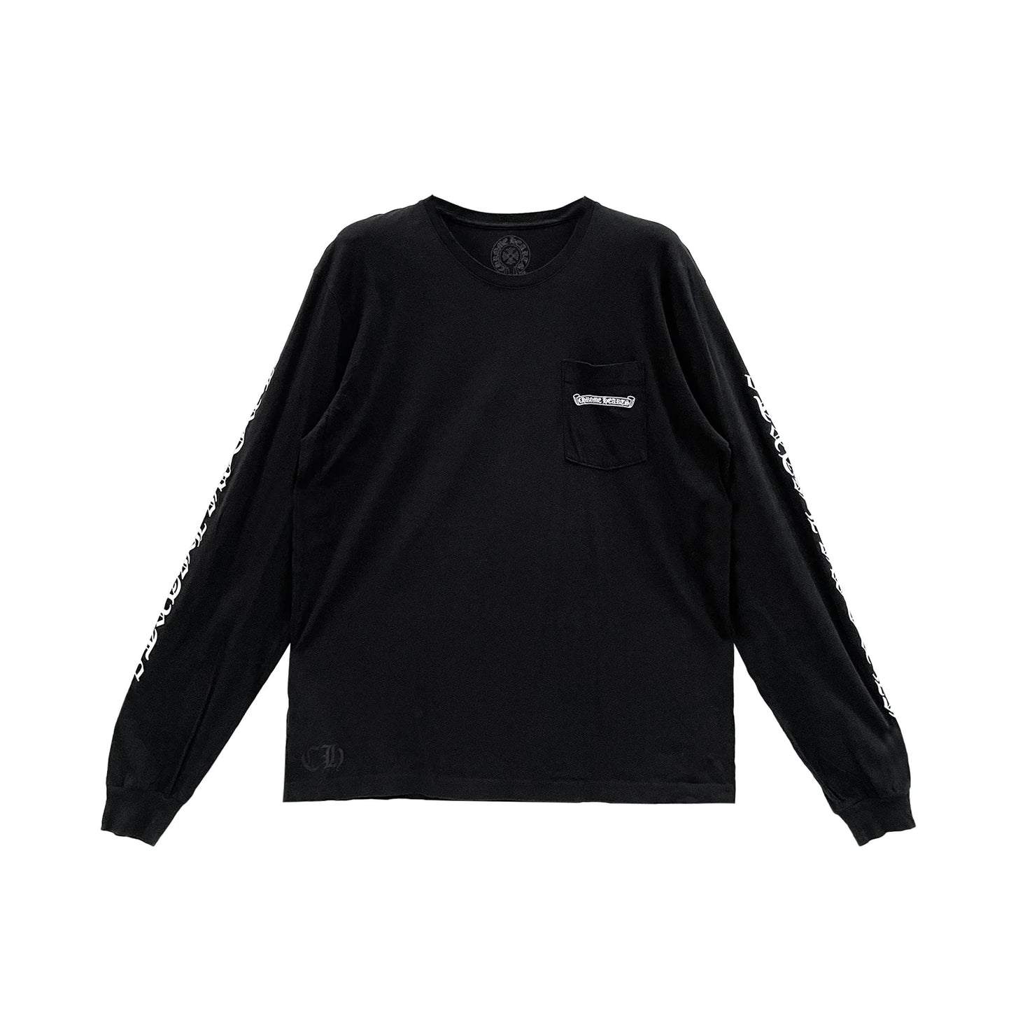FU Scroll Logo Long Sleeve Chrome Hearts T-Shirt Black