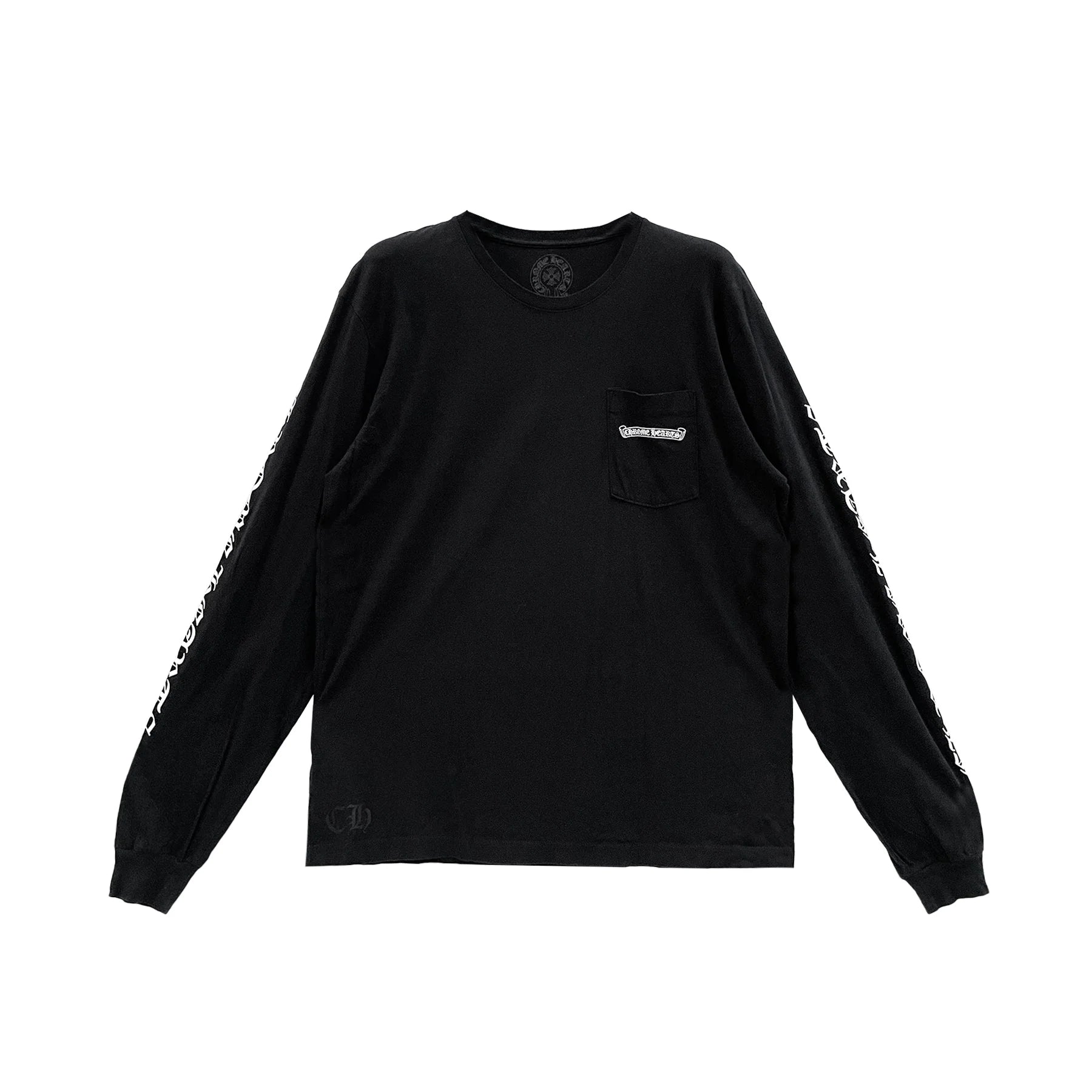 FU Scroll Logo Long Sleeve Chrome Hearts T-Shirt Black