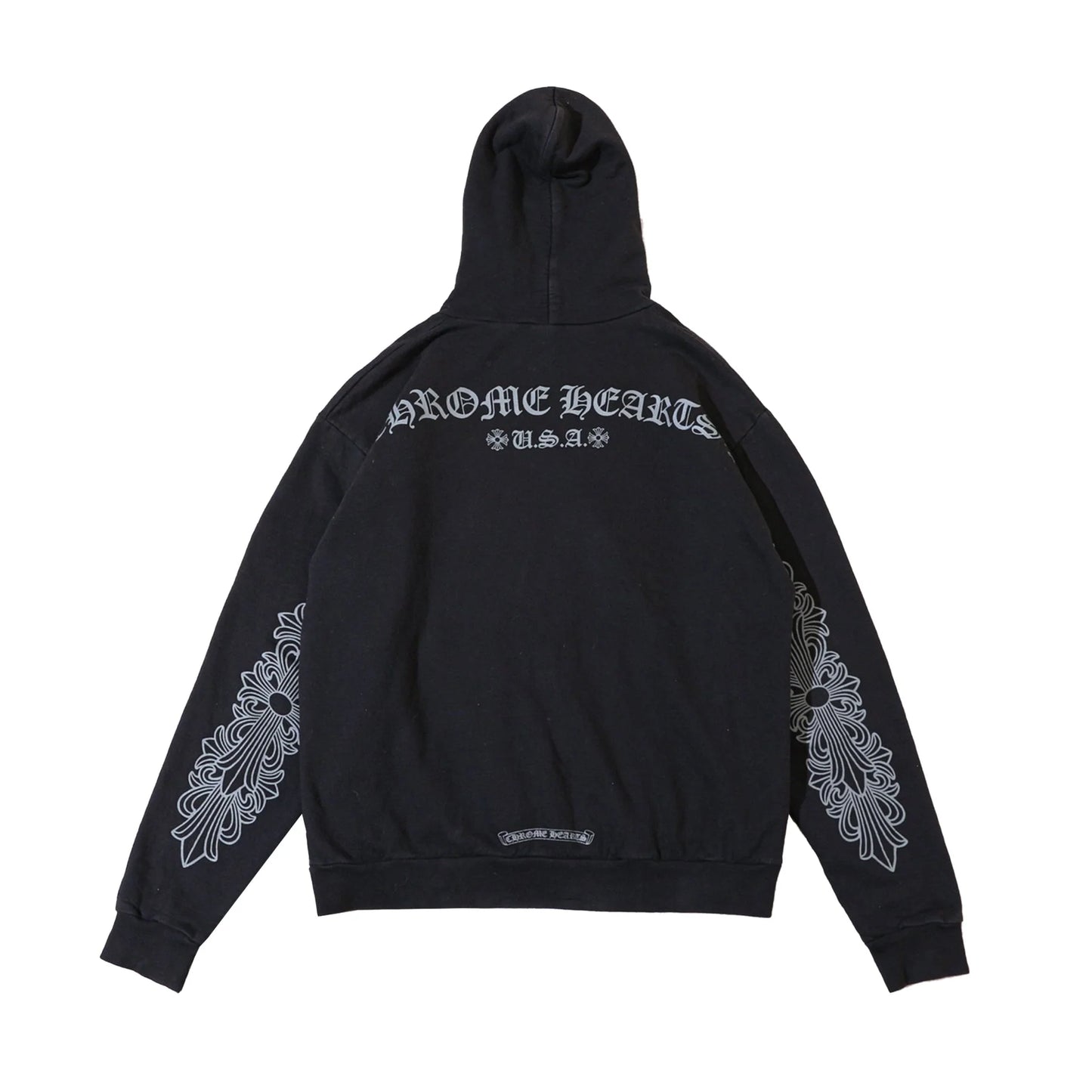 F&F Glitter USA Horseshoe Black Chrome Hearts Hoodie
