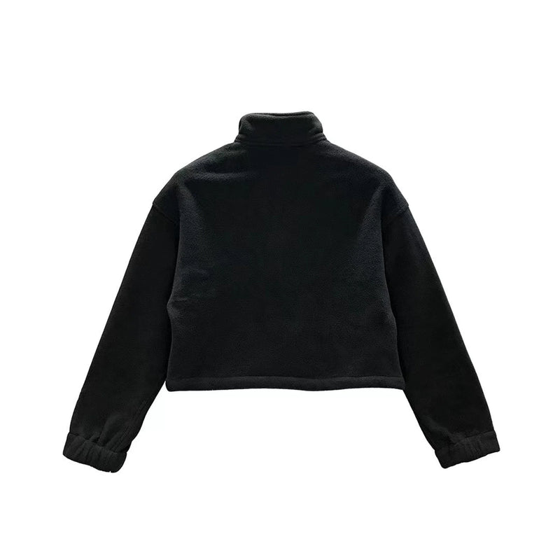 Chrome Hearts Horseshoe Half Zip Cropped Sweatshirt