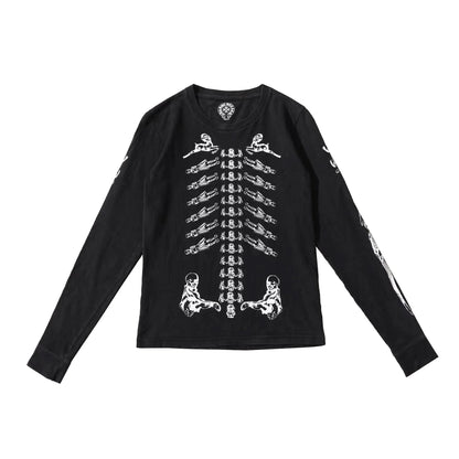 Foti Ribcage Black Long Sleeve T-Shirt