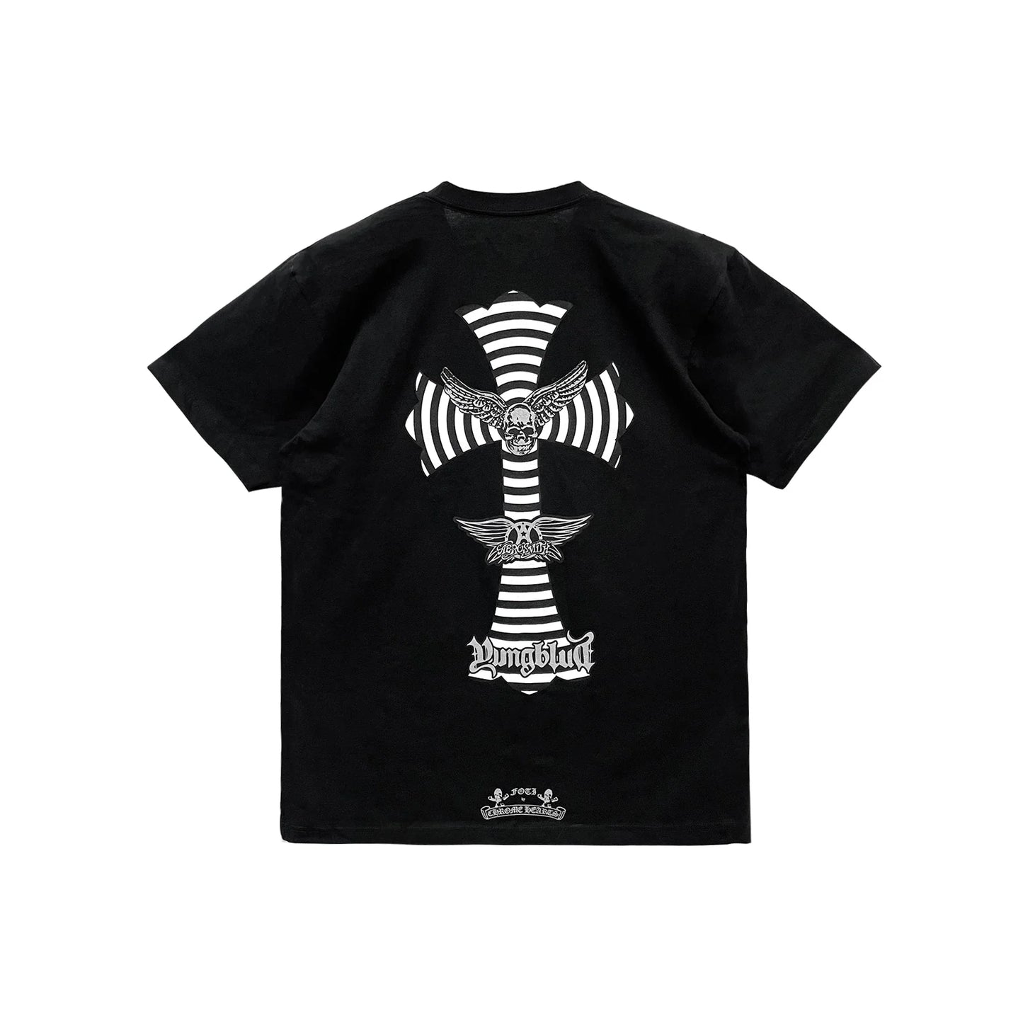 Foti x Yungblud Aerosmith Cross Black Short Sleeve Tee