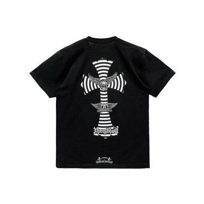 Foti x Yungblud Aerosmith Cross Black Short Sleeve Tee