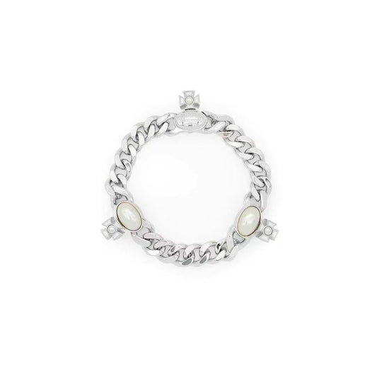 Chrome Hearts Gaby Orb Pearl Cuban Chain Bracelet