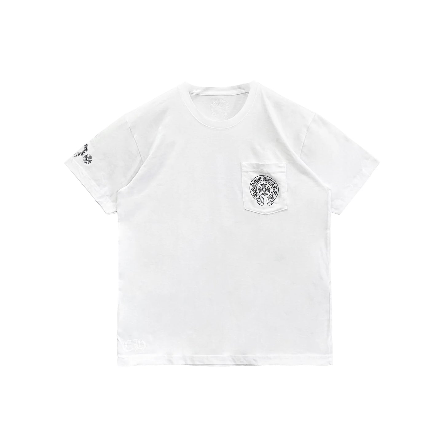 Gradient Horseshoe Logo Chrome Hearts White Tee