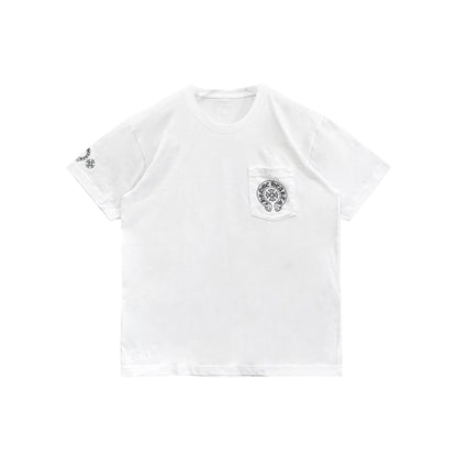 Gradient Horseshoe Logo Chrome Hearts White Tee
