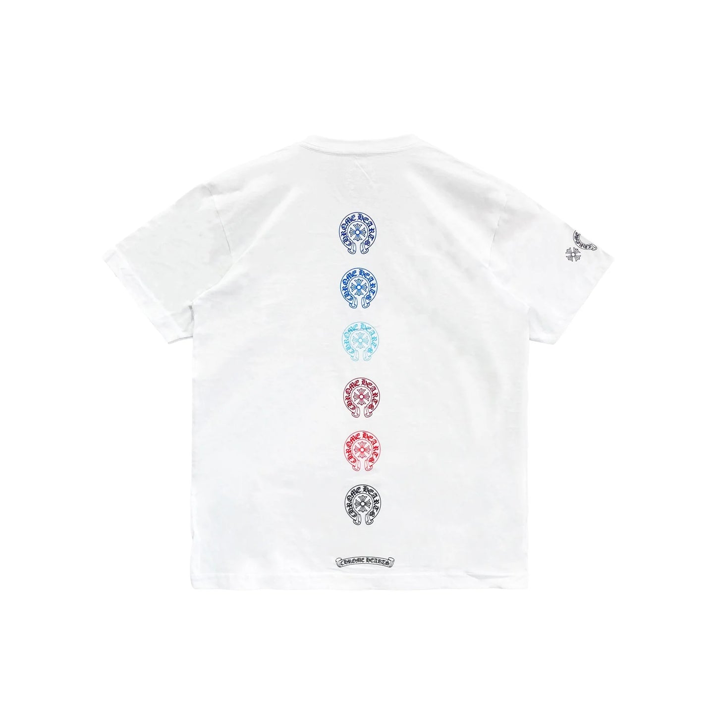 Gradient Horseshoe Logo Chrome Hearts White Tee