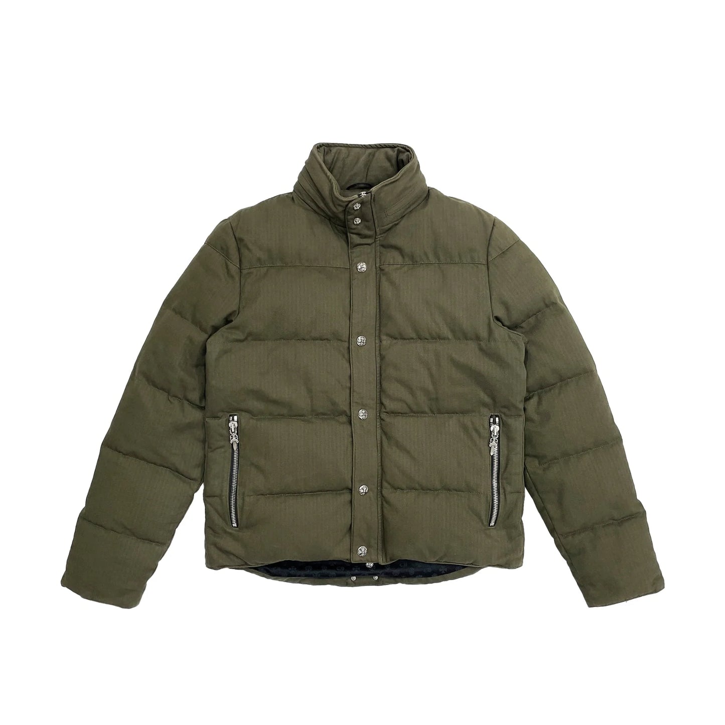 Chrome Hearts Green Puffer Down Jacket