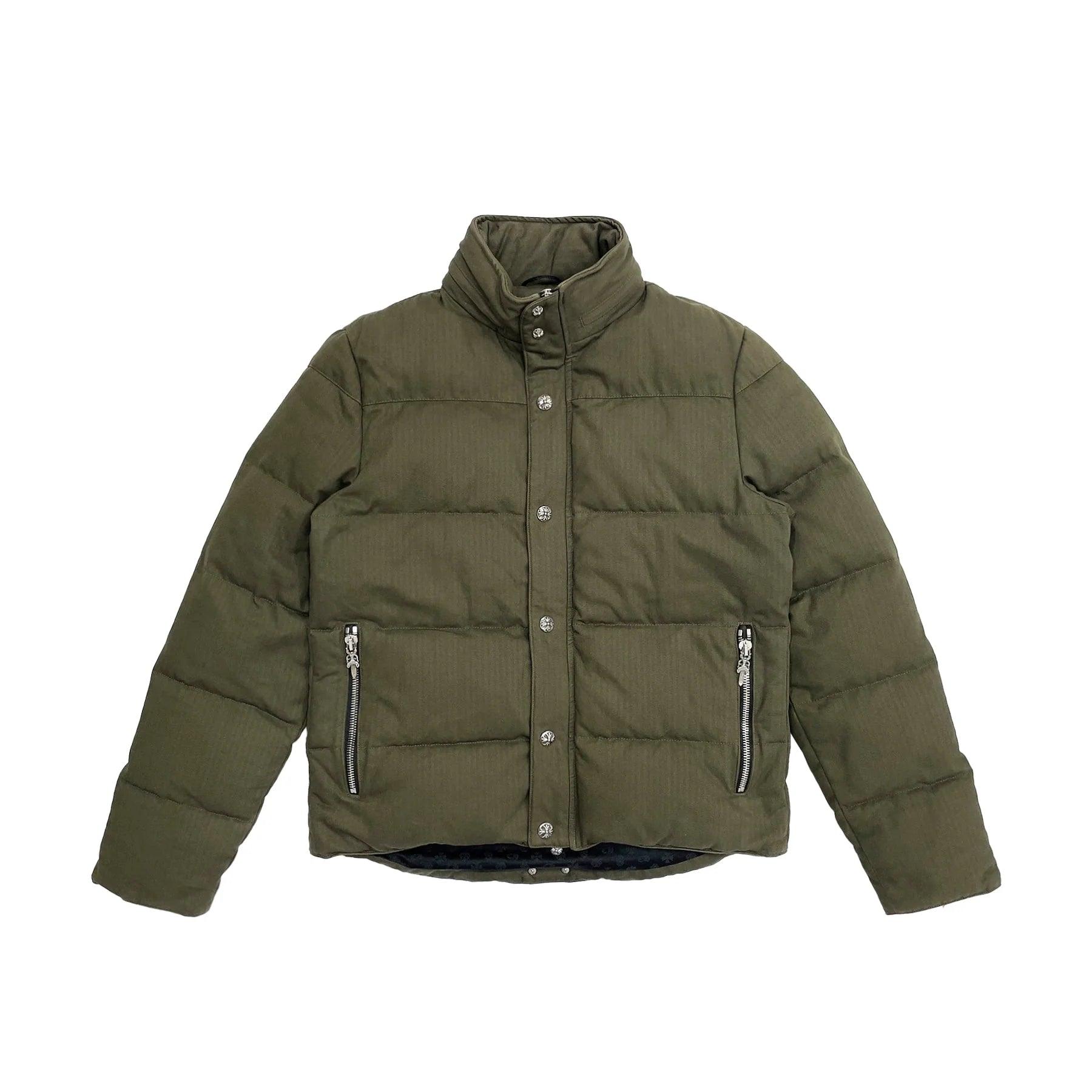 Chrome Hearts Green Puffer Down Jacket