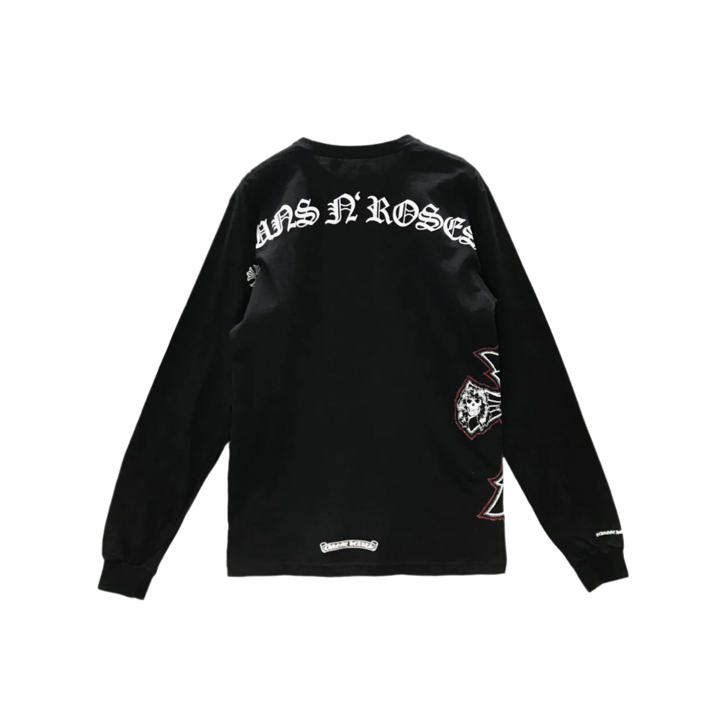 Gun N' Roses Black Cross Embroidered Long Sleeve T-Shirt