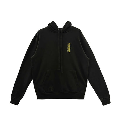Hong Kong Exclusive Scroll Label Pullover Black Hoodie