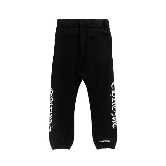 Horseshoe Script Chrome Hearts Black Sweatpants
