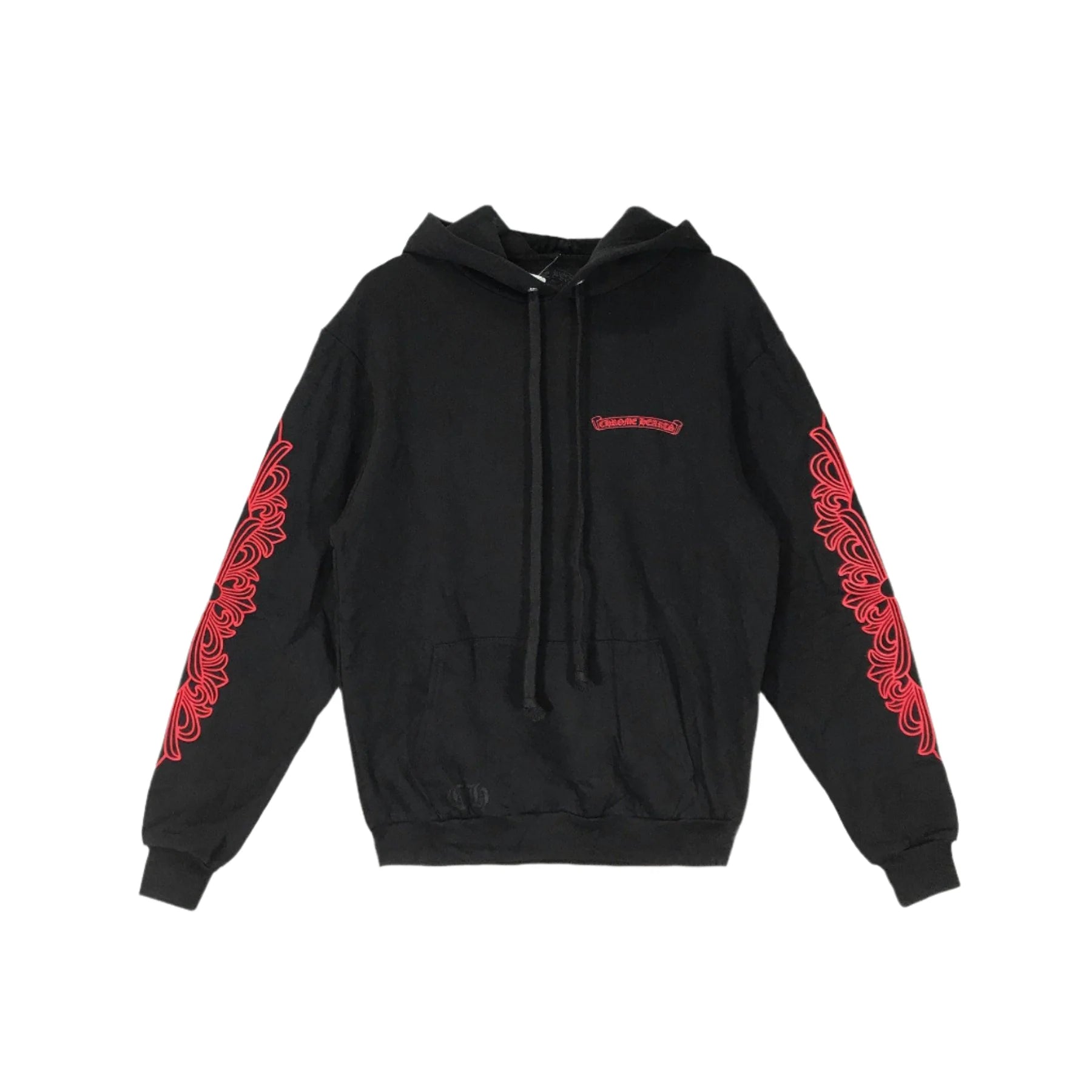 Horseshoe Red Cross Sleeve Black Hoodie