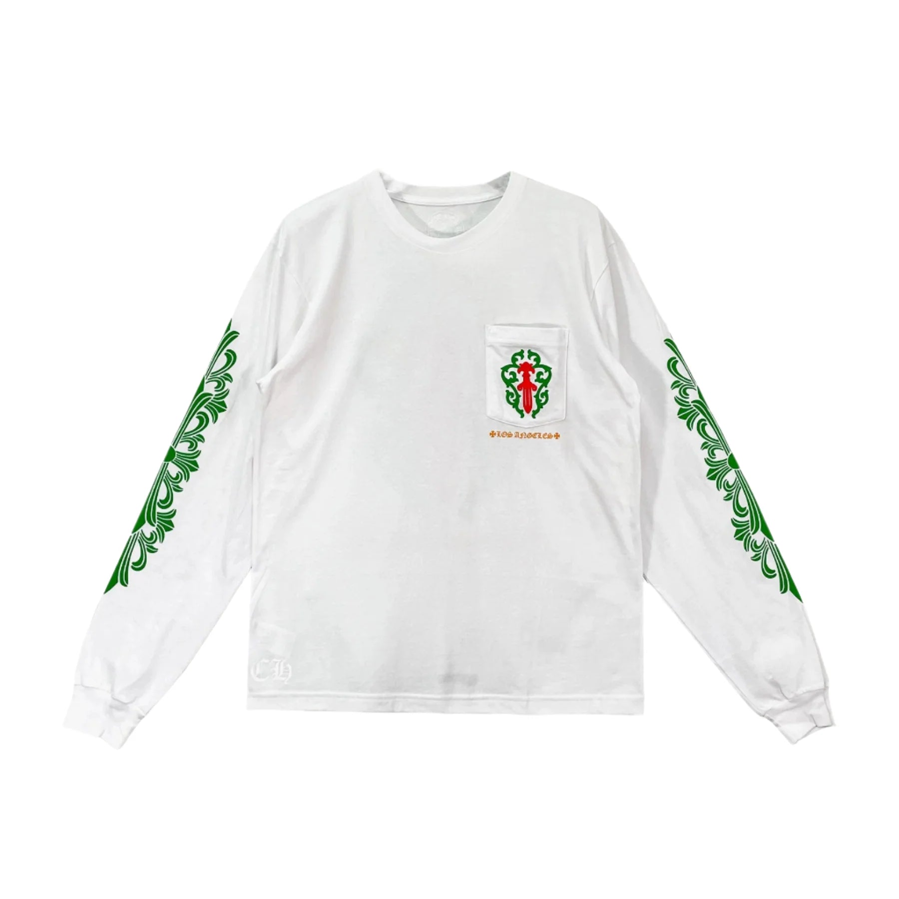 LA Exclusive Dagger White Long Sleeve Pocket Tee