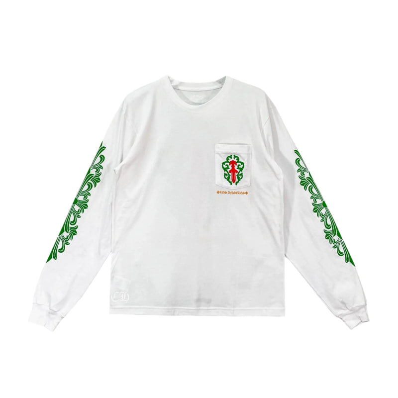 LA Exclusive Dagger White Long Sleeve Pocket Tee