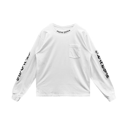 LOVE YOU Neck Logo Long Sleeve T-Shirt
