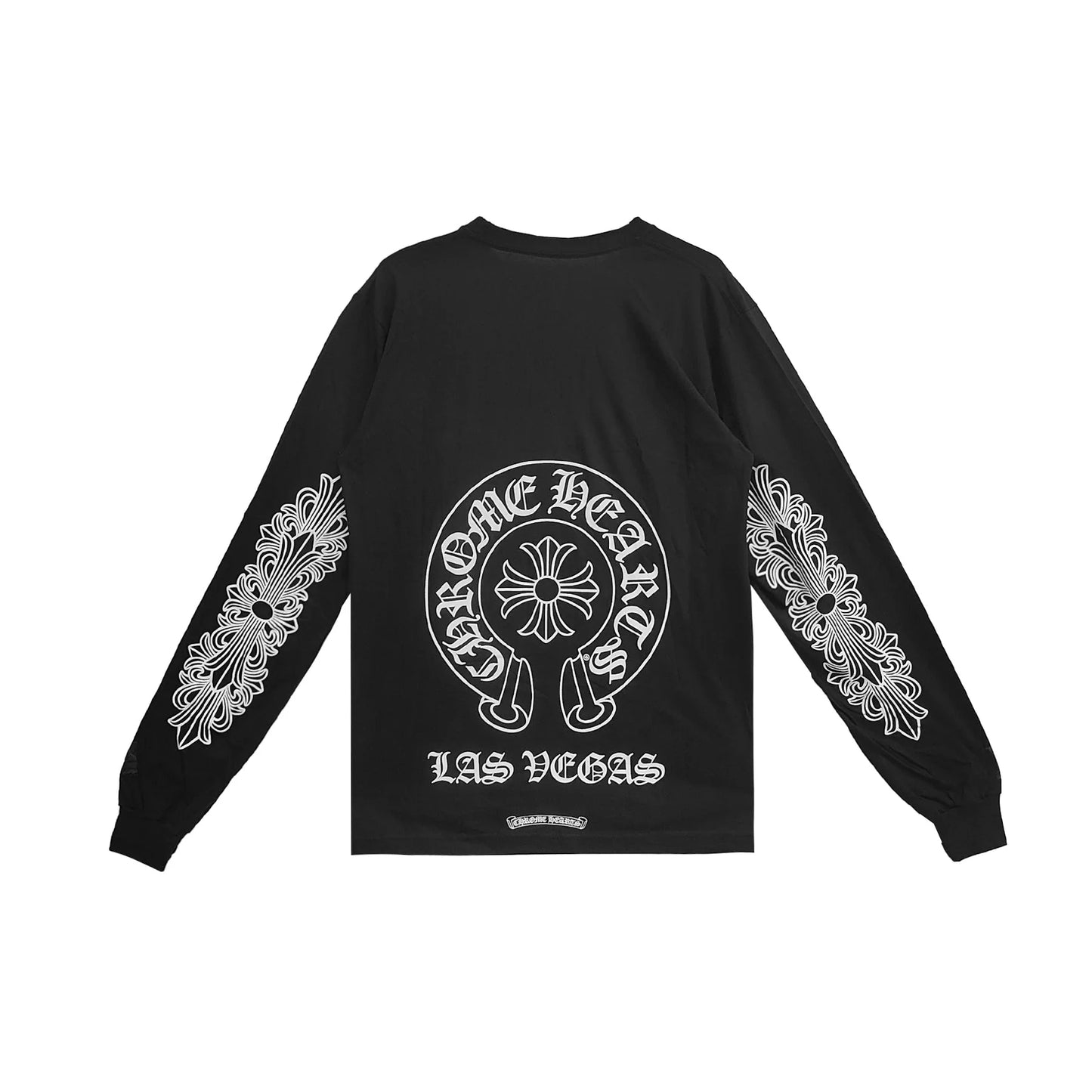 Las Vegas Horseshoe Pocket Long Sleeve Black Tee
