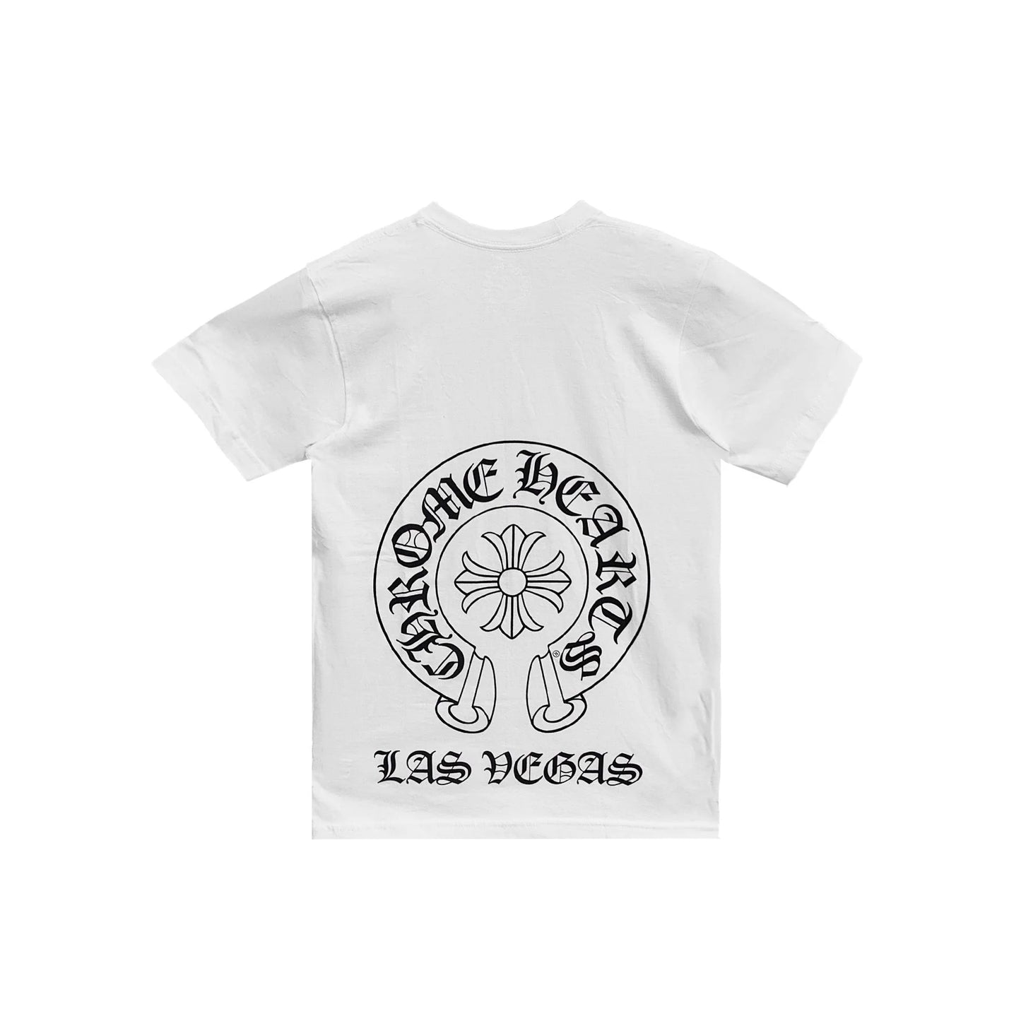 Las Vegas Exclusive Horseshoe Logo Short Sleeve White Tee