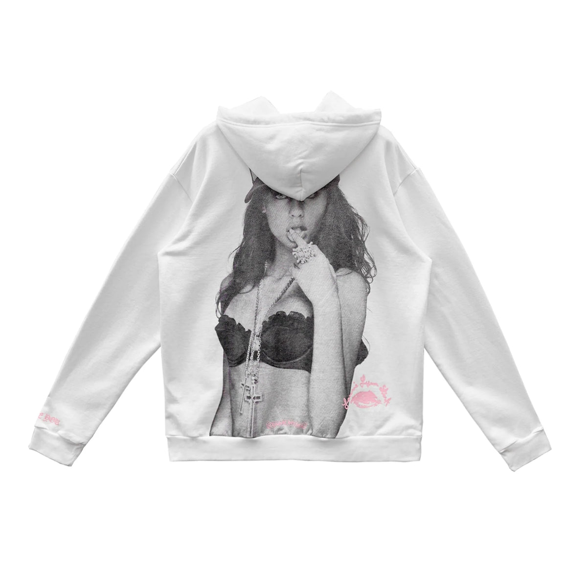 Laurie Lynn Stark "Love You" Portrait Pink Letter Pullover Hoodie