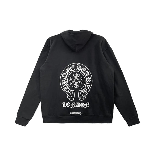 London Exclusive Horseshoe Black Hoodie