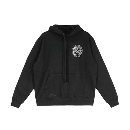 MALIBU Exclusive Horseshoe Black Chrome Hearts Pullover Hoodie