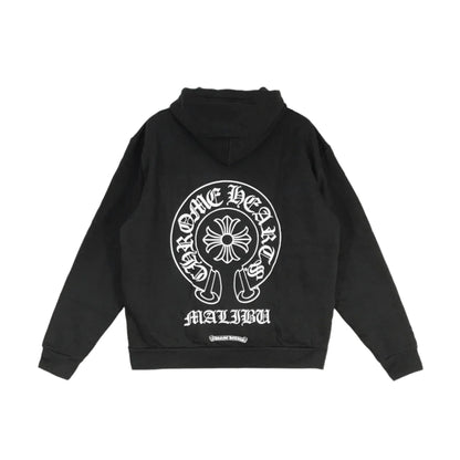 MALIBU Exclusive Horseshoe Black Chrome Hearts Pullover Hoodie