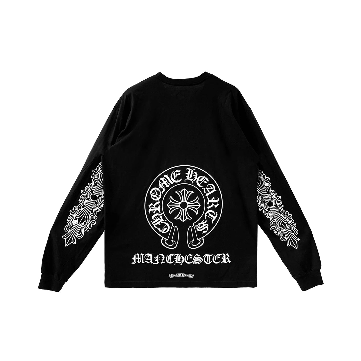 Manchester Exclusive Horseshoe Long Sleeve Chrome Hearts Black Tee